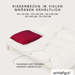 schlafgut WOVEN-FADE-Kissenbezug rotviolett^ Kopfkissenbezüge|Satin