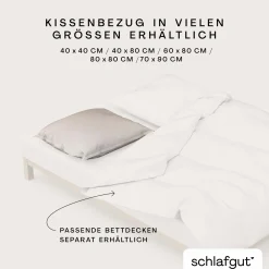 schlafgut WOVEN-FADE-Kissenbezug weißbeige^ Kopfkissenbezüge|Satin