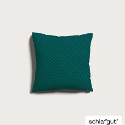 schlafgut WOVEN-FADE-Kissenbezug blau^ Kopfkissenbezüge|Satin