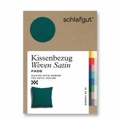 schlafgut WOVEN-FADE-Kissenbezug blau^ Kopfkissenbezüge|Satin