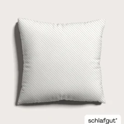 Kopfkissenbezüge|Satin>schlafgut WOVEN-FADE-Kissenbezug weißbeige