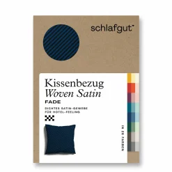 schlafgut WOVEN-FADE-Kissenbezug blauschwarz^ Kopfkissenbezüge|Satin