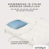Kopfkissenbezüge|Satin>schlafgut WOVEN-FADE-Kissenbezug blau