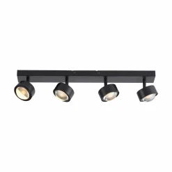 Deckenleuchten|Spots>SCHÖNER WOHNEN LED-Deckenleuchte 4flg schwarz