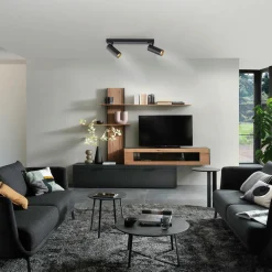 SCHÖNER WOHNEN LED-Deckenleuchte 2flg schwarz^ Deckenleuchten|Spots