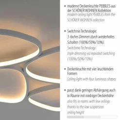 SCHÖNER WOHNEN LED-Deckenleuchte 1flg weiß^ Deckenleuchten|Pendelleuchten