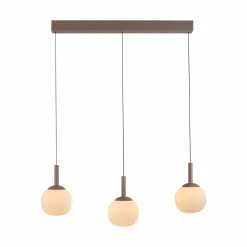 SCHÖNER WOHNEN LED-Pendelleuchte 3flg braun^ Pendelleuchten