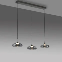 SCHÖNER WOHNEN LED-Pendelleuchte 3flg grau^ Pendelleuchten