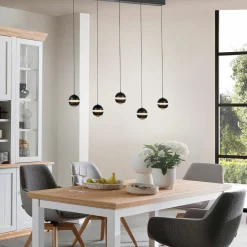 SCHÖNER WOHNEN LED-Pendelleuchte 5flg schwarz^ Pendelleuchten