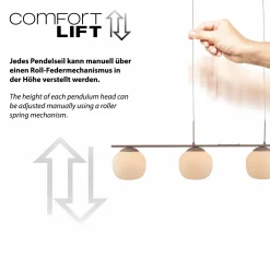 SCHÖNER WOHNEN LED-Pendelleuchte 4flg braun^ Pendelleuchten
