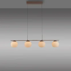 SCHÖNER WOHNEN LED-Pendelleuchte 4flg braun^ Pendelleuchten