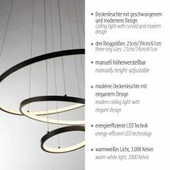 SCHÖNER WOHNEN LED-Pendelleuchte 1flg schwarz^ Pendelleuchten