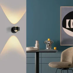 SCHÖNER WOHNEN LED-Wandleuchte 2flg schwarz^ Wandleuchten
