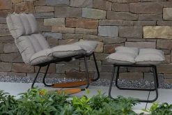 SCHÖNER WOHNEN Schaukelstuhl schwarzbeige^ Lounge Sessel