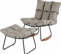 SCHÖNER WOHNEN Schaukelstuhl schwarzbeige^ Lounge Sessel