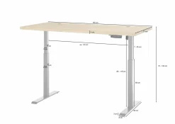 Schreibtisch elektronisch braun^ Bürotische·Höhenverstellbare Schreibtische