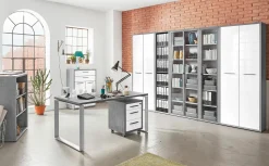 Schreibtisch grau^ Bürotische·Schreibtische