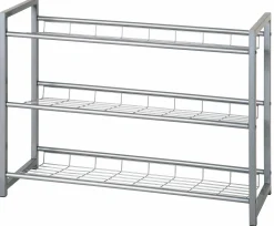 Schuhschränke> Schuhregal silberfarben