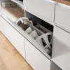 Schuhschrank braunsilberfarbenweiß^ Schuhschränke