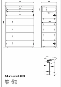Schuhschrank braunweiß^ Schuhschränke
