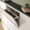 Schuhschränke> Schuhschrank grauweißsilberfarben