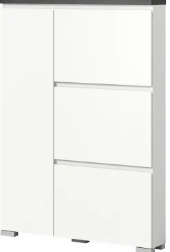Schuhschrank grauweißsilberfarben^ Schuhschränke