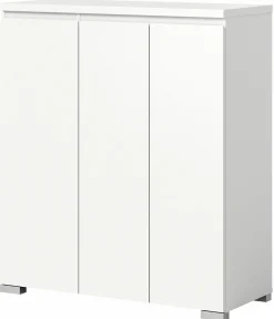 Schuhschränke> Schuhschrank weißsilberfarben