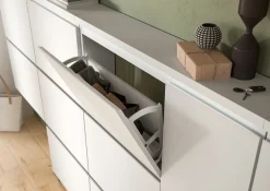 Schuhschrank weißsilberfarben^ Schuhschränke