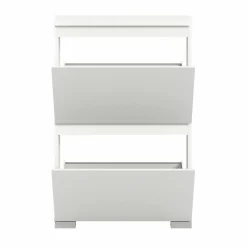 Schuhschrank weißsilberfarben^ Schuhschränke