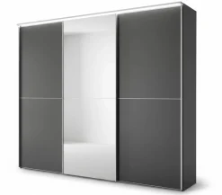 Kleiderschränke> Schwebetürenschrank grau
