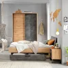 Schwebetürenschrank grau^Kinder Kleiderschränke|Komplettzimmer