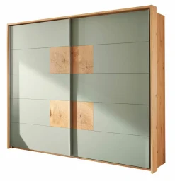 Schwebetürenschrank 2-trg. beigegrün^ Kleiderschränke