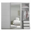 Schwebetürenschrank 3-trg. weiß^ Kleiderschränke
