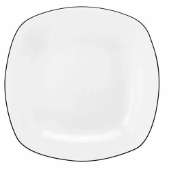 Seltmann Suppenteller eckig 21cm schwarz^ Suppenteller