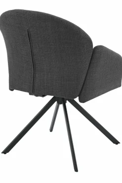 Esszimmerstühle> Sessel mit Armlehne drehbar grau