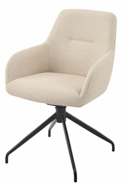 Sessel mit Armlehne drehbar beige^ Esszimmerstühle