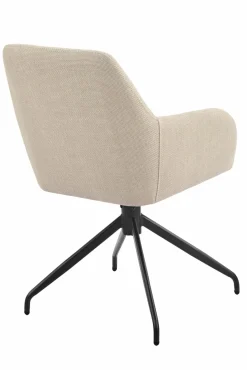 Sessel mit Armlehne drehbar beige^ Esszimmerstühle