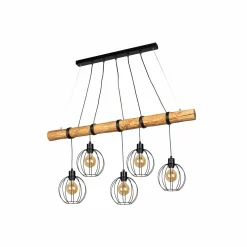 Pendelleuchten>Spot Light Pendelleuchte 5flg braunschwarz
