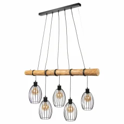 Spot Light Pendelleuchte 5flg schwarz^ Pendelleuchten