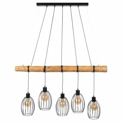 Spot Light Pendelleuchte 5flg schwarz^ Pendelleuchten
