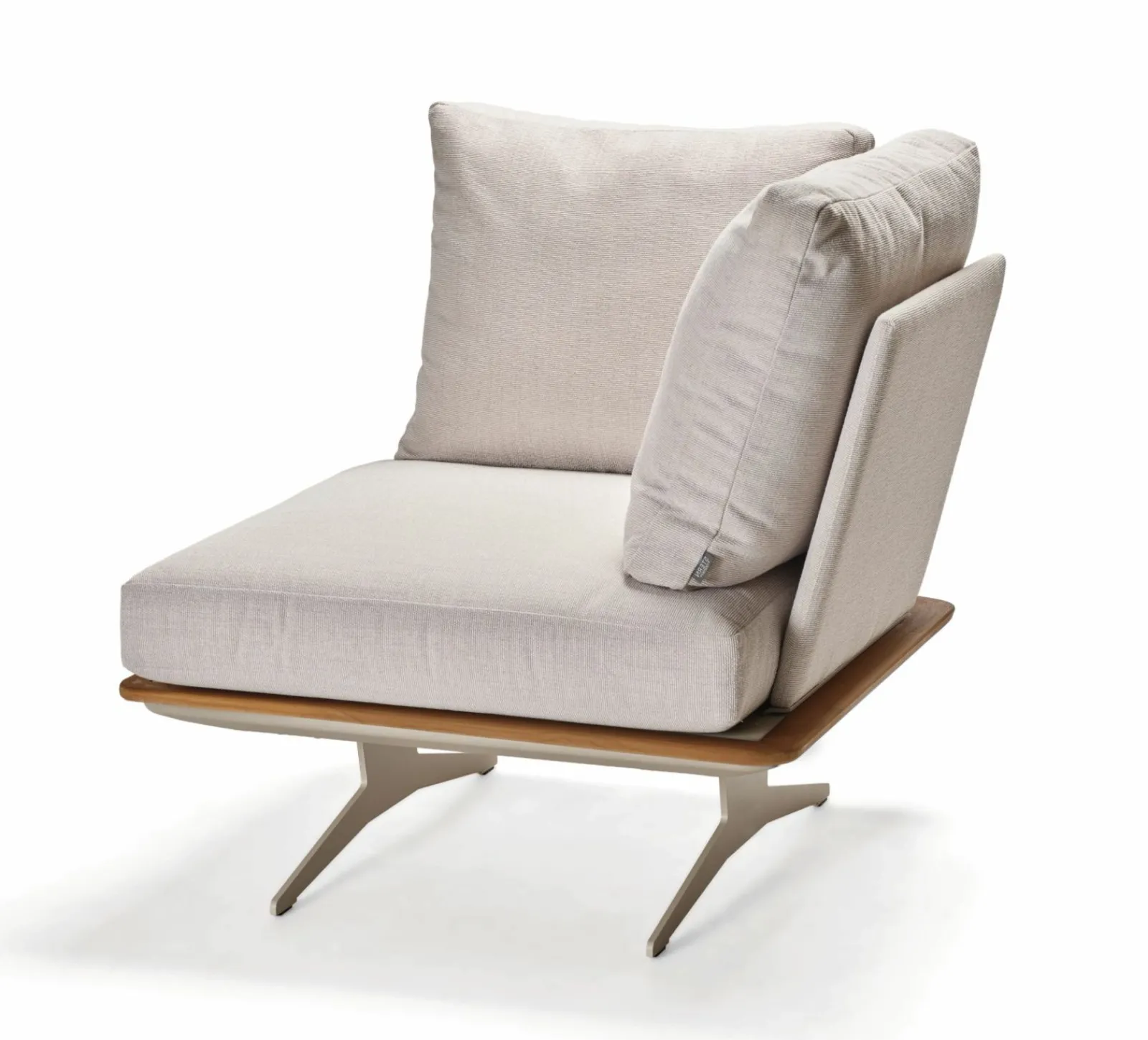 Gartensofas>STERN Eckelement gelbbraunbeige
