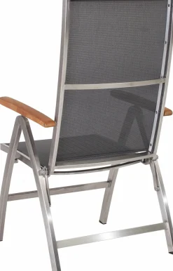 STERN Klappsessel silberfarbengraubraun^ Klappstühle|Gartenklappstühle