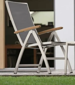 STERN Klappsessel silberfarbengraubraun^ Klappstühle|Gartenklappstühle