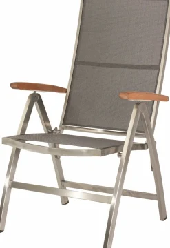 STERN Klappsessel silberfarbengraubraun^ Klappstühle|Gartenklappstühle
