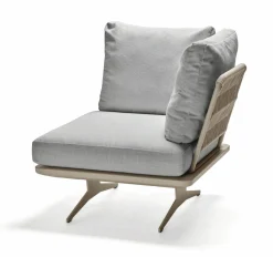 Gartensofas>STERN Rope Eckelement graubeige