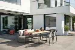 Gartenbänke>STERN Rope Gartensofa 3-Sitzer beigegrauschwarz