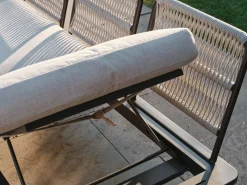 Gartensofas>STERN Rope Lounge-Liege grau