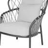 Lounge Sessel>STERN Rope Pfauensessel grau