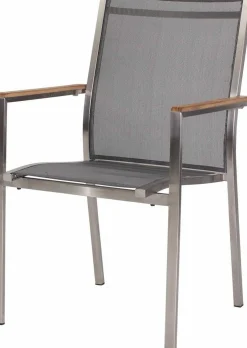 Stapelstühle>STERN Stapelsessel silberfarbengraubraun