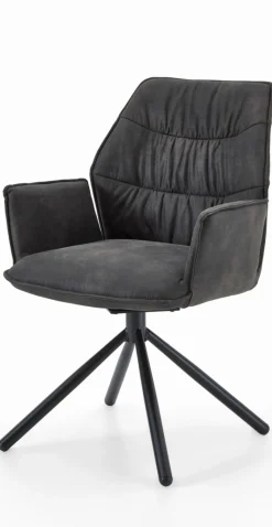 Esszimmerstühle> Stuhlsessel mit Armlehne grau